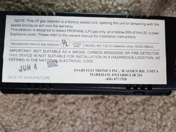 gas sensor label